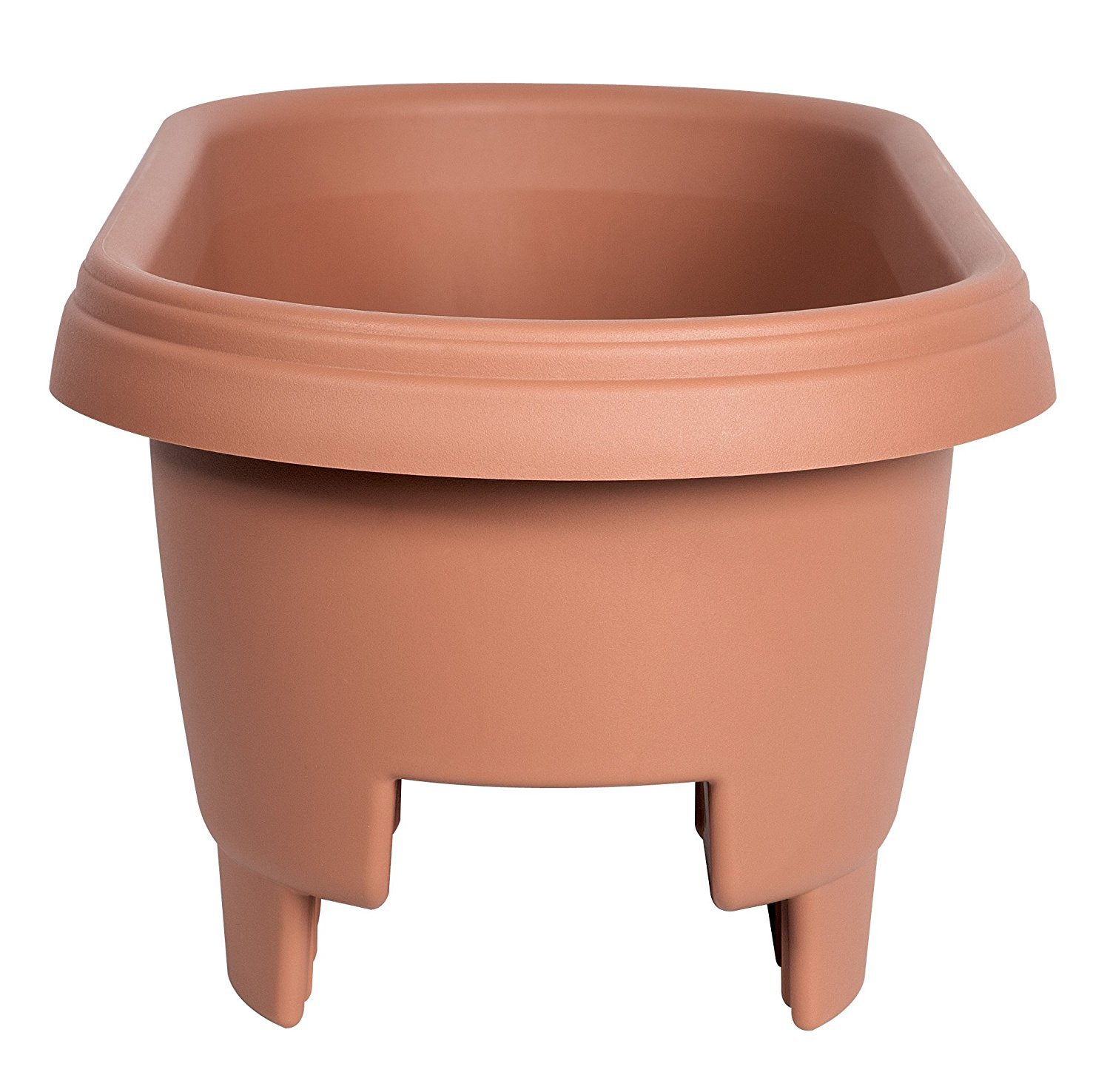 Bloem Deck Balcony Rail Planter: 24" - Terra Cotta