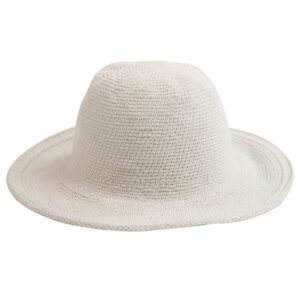 san diego hat company women's natural cotton crochet hat, one size