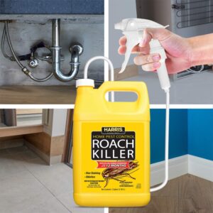 Harris Roach Killer, Liquid Spray with Odorless and Non-Staining 12-Month Extended Residual Kill Formula (Gallon)