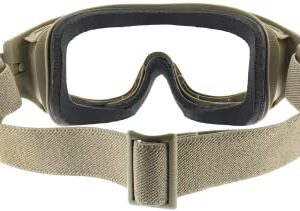 Wiley X Spear Goggle Sunglasses, ANSI Z87 Safety Ballistic Rated Goggles for Men and Women, UV Eye Protection for Shooting and Tactical, Tan Frames, Smoke Grey and Clear Changeable Lenses