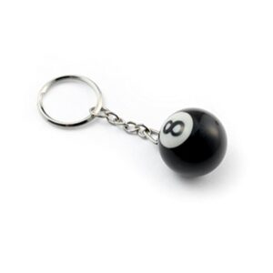 BeeSpring 8 Ball Keychain Creative Key Chain Diameter 0.98 In