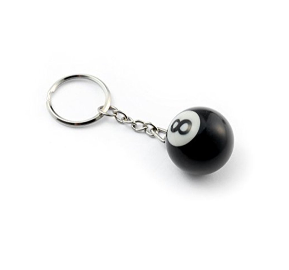 BeeSpring 8 Ball Keychain Creative Key Chain Diameter 0.98 In