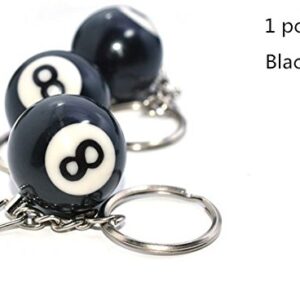 BeeSpring 8 Ball Keychain Creative Key Chain Diameter 0.98 In