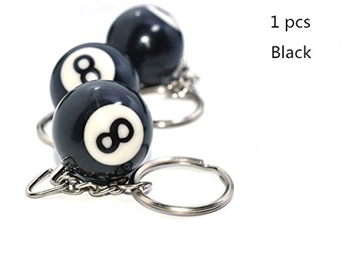 BeeSpring 8 Ball Keychain Creative Key Chain Diameter 0.98 In