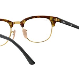 Ray-Ban RX5154 Clubmaster Square Prescription Eyeglass Frames, Brown Havana/Demo Lens, 51 mm