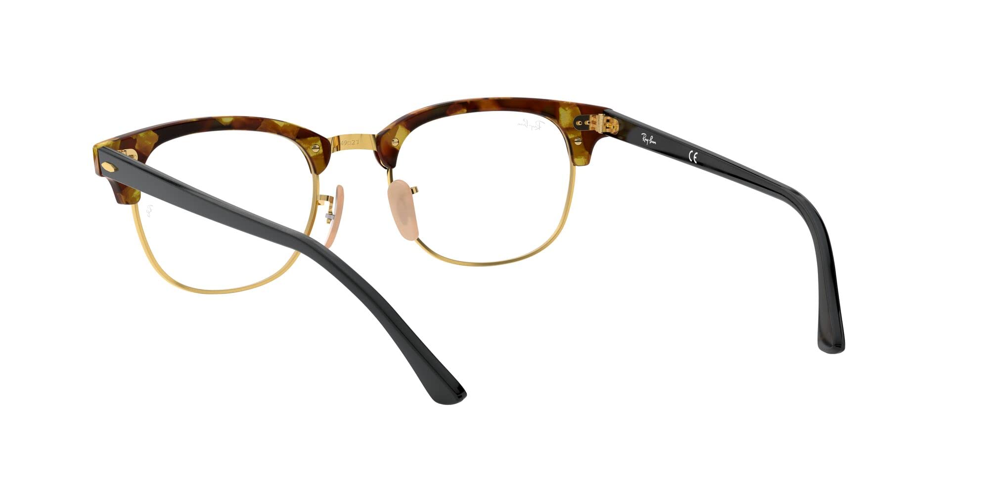 Ray-Ban RX5154 Clubmaster Square Prescription Eyeglass Frames, Brown Havana/Demo Lens, 51 mm