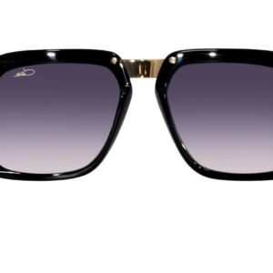 Cazal 616 001SG Black Gray Gradient Vintage Sunglasses 56 mm