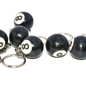 BeeSpring 8 Ball Keychain Creative Key Chain Diameter 0.98 In