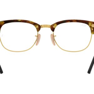 Ray-Ban RX5154 Clubmaster Square Prescription Eyeglass Frames, Brown Havana/Demo Lens, 51 mm