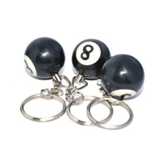 BeeSpring 8 Ball Keychain Creative Key Chain Diameter 0.98 In