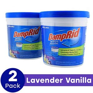 DampRid Lavender Vanilla Refillable Moisture Absorber - 10.5oz cups - 2 pack – Traps Moisture for Fresher, Cleaner Air