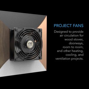 AC Infinity AXIAL S1225, 120mm Muffin Fan with Speed Controller, UL-Certified for Doorway, Room to Room, Wood Stove, Fireplace, Circulation Projects