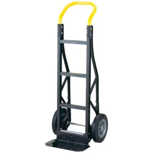 harper trucks flat free 600 pound capacity heavy-duty nylon frame hand truck dolly cart with steel handle for warehouses, offices & construction site