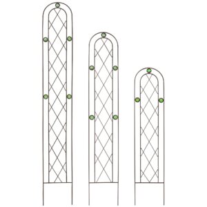 Arcadia Garden Products 4' x 10" TR01 Arched Garden Trellis, Black