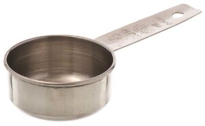 browne foodservice 1/4 cup stainless steel measuring cup