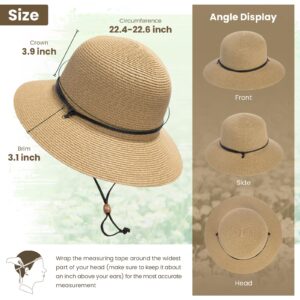 Simplicity Womens Sun Hat Womens Straw Hat Sun Protection Wide Brim Floppy Sun Hat for Women Lightweight Beach Hat Summer Hats, Natural