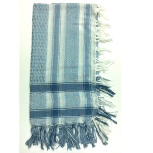 Tapp Collections Premium Shemagh Head Neck Scarf - White/Blue