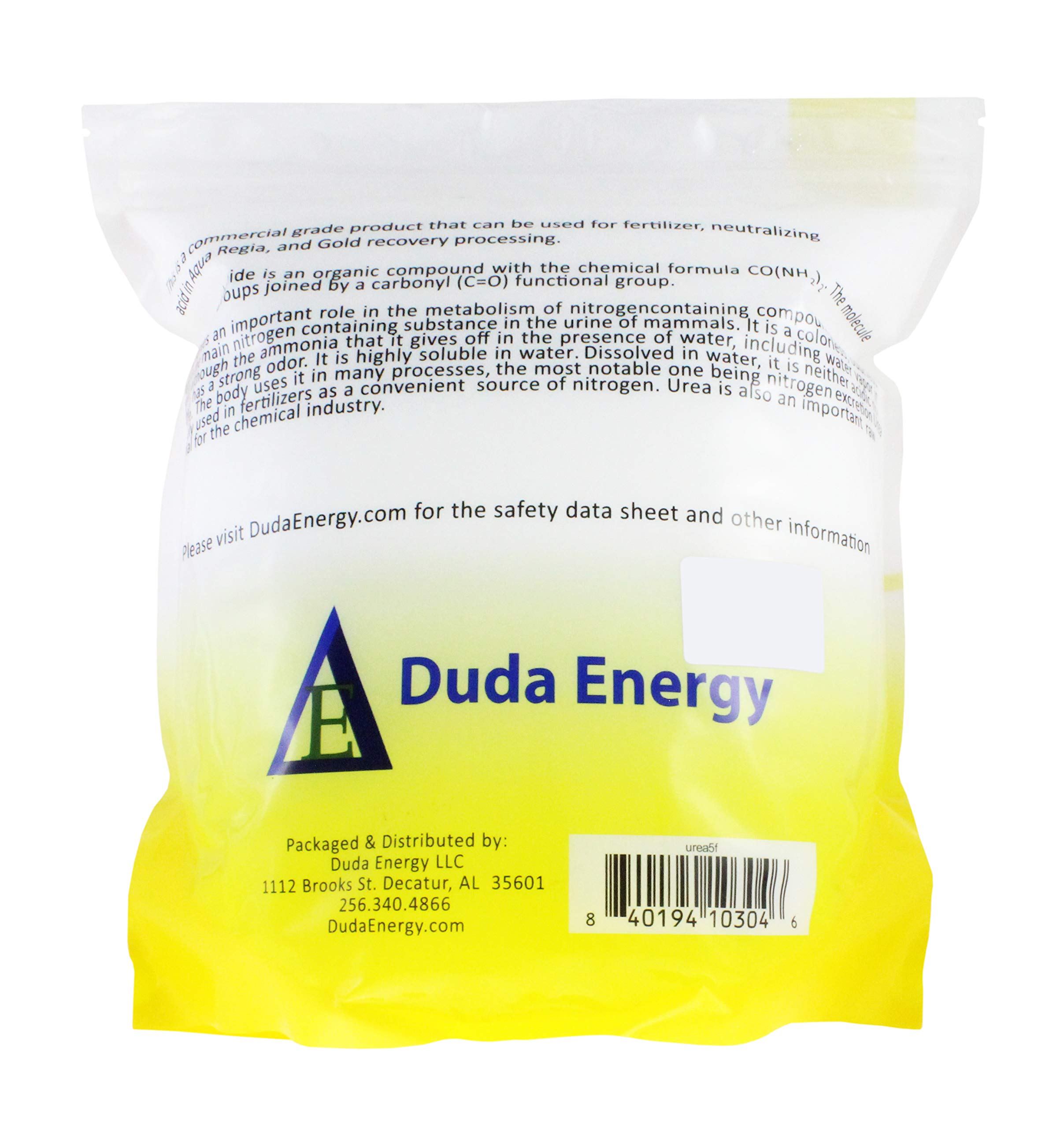 Duda Energy 5 lb Prilled Urea 46.0% Minimum Nitrogen Commercial Grade 98.5+% Purity (urea5f)