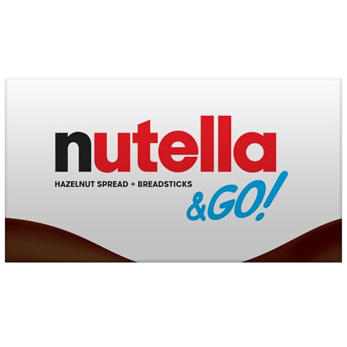 Nutella & GO! Bulk 12 Pack, Hazelnut and Cocoa Spread with Breadsticks, Snack Cups, 1.8 oz Each