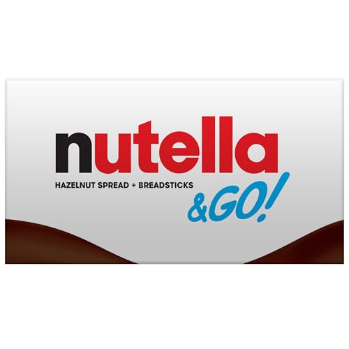 Nutella & GO! Bulk 12 Pack, Hazelnut and Cocoa Spread with Breadsticks, Snack Cups, 1.8 oz Each