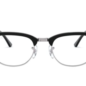 Ray-Ban RX5154 Clubmaster Square Prescription Eyeglass Frames, Black/Demo Lens, 51 mm