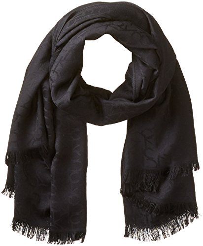 Calvin Klein Women's Pashmina Scarf, Black, One Size