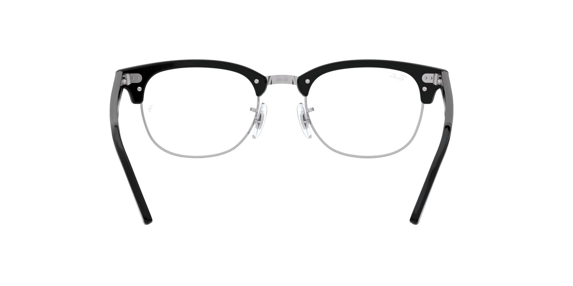 Ray-Ban RX5154 Clubmaster Square Prescription Eyeglass Frames, Black/Demo Lens, 51 mm