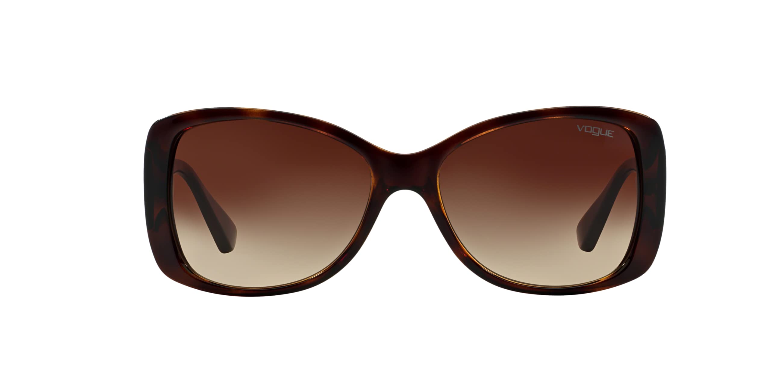 Vogue Eyewear Women's VO2843S Square Sunglasses, Dark Havana/Brown Gradient, 56 mm