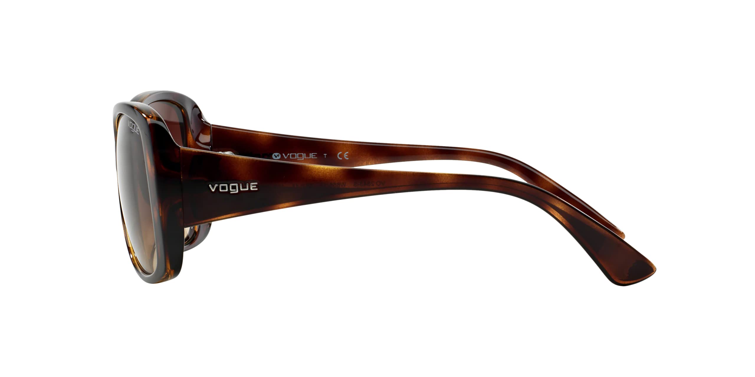 Vogue Eyewear Women's VO2843S Square Sunglasses, Dark Havana/Brown Gradient, 56 mm