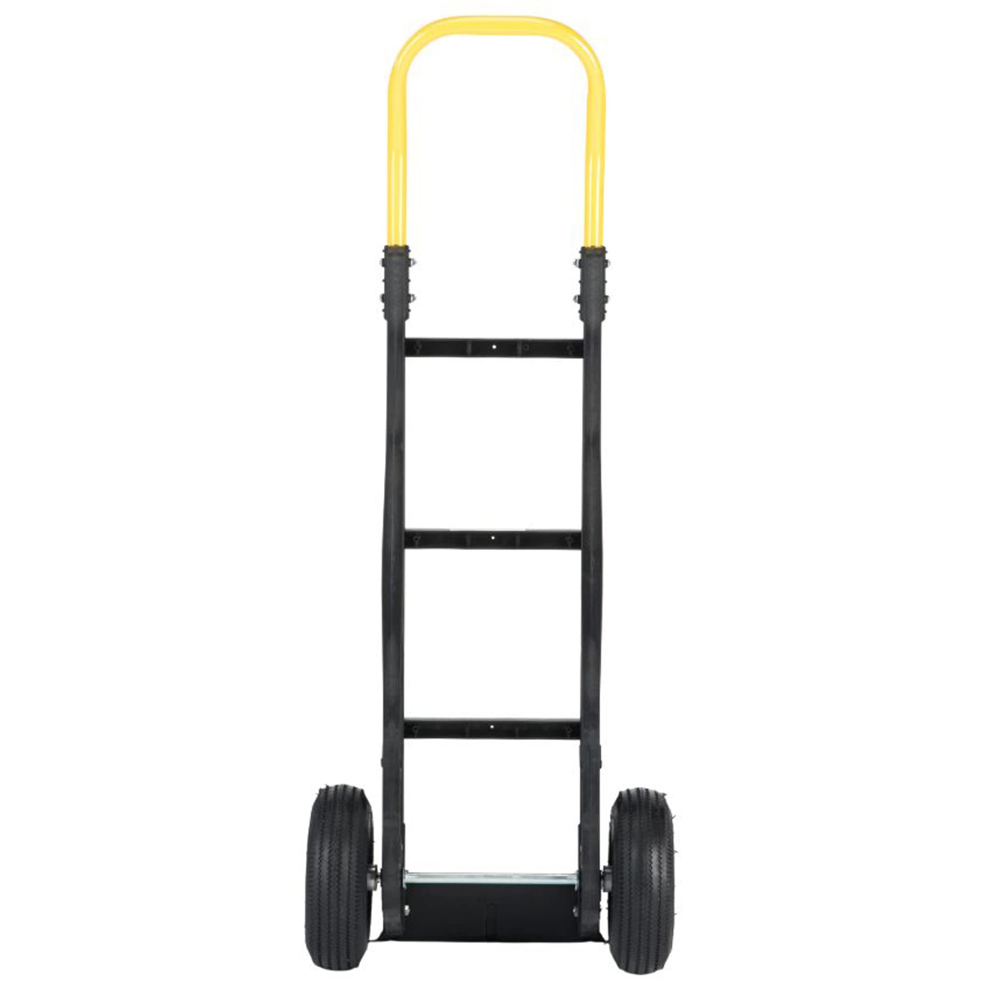 Harper Trucks Flat Free 600 Pound Capacity Heavy-Duty Nylon Frame Hand Truck Dolly Cart w/Steel Baseplate for Warehouses, Offices & Construction Site