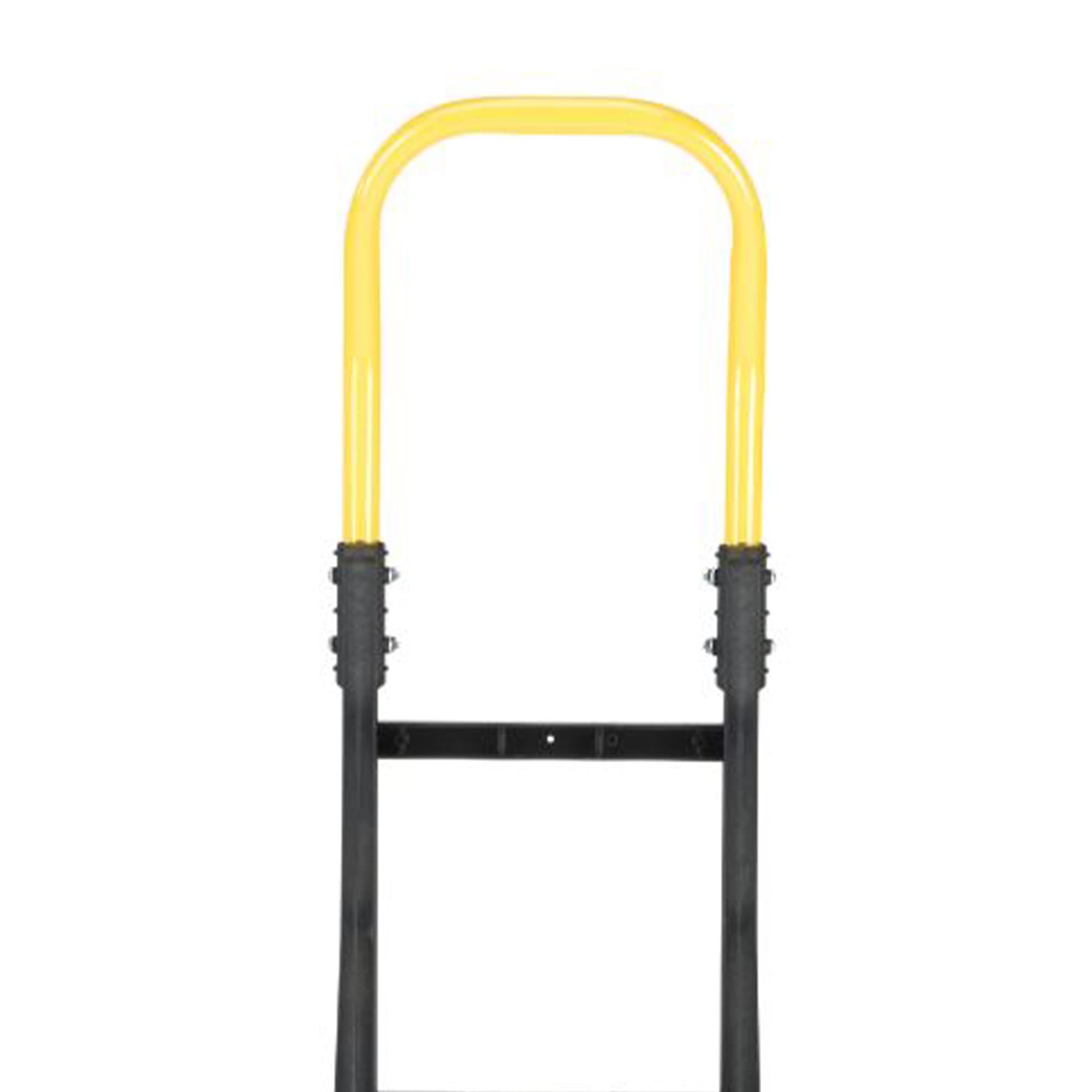 Harper Trucks Flat Free 600 Pound Capacity Heavy-Duty Nylon Frame Hand Truck Dolly Cart w/Steel Baseplate for Warehouses, Offices & Construction Site