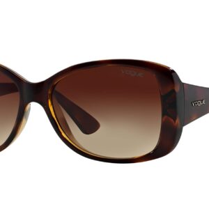 Vogue Eyewear Women's VO2843S Square Sunglasses, Dark Havana/Brown Gradient, 56 mm