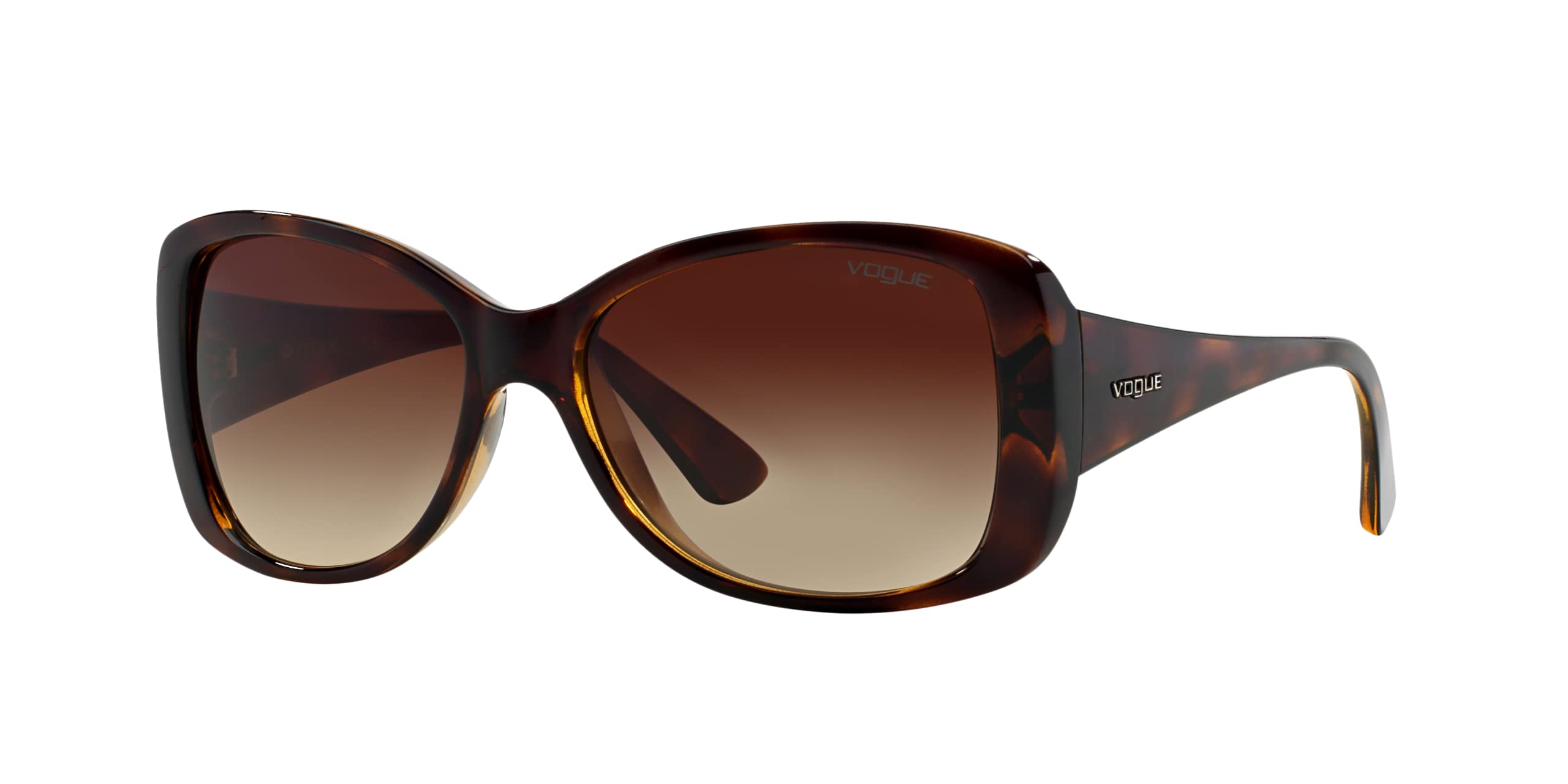 Vogue Eyewear Women's VO2843S Square Sunglasses, Dark Havana/Brown Gradient, 56 mm