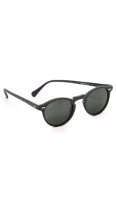 oliver peoples gregory peck ov5217s - 1031p2 semi matte black w/ crystal midnight express polarized lens 47mm