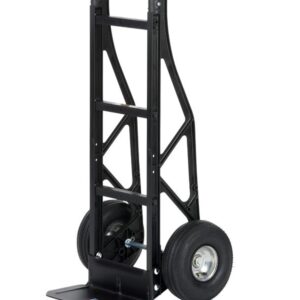 Harper Trucks Flat Free 600 Pound Capacity Heavy-Duty Nylon Frame Hand Truck Dolly Cart w/Steel Baseplate for Warehouses, Offices & Construction Site