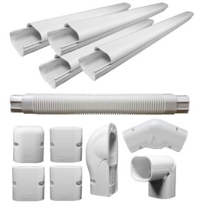 PIONEER Decorative PVC Slim Line Cover Kit for Mini Split Air Conditioners and Heat Pumps