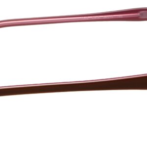 Sferoflex Women's SF1548 Square Prescription Eyewear Frames, Top Plum On Opaline Pink/Demo Lens, 52 mm