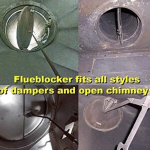 Flueblocker to Plug a 8" or 9" Round Chimney Flue – Chimney Sheep Wool Wood Stove & Fireplace Draft Stopper Plug Excluder – Save Energy Block Smell & Debris – Better Than Inflatable Pillow Balloon