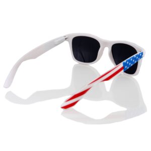 SHADERZ American USA Flag Retro 80's Sunglasses Classic America Patriotic Classic Sunglasses Eyewear