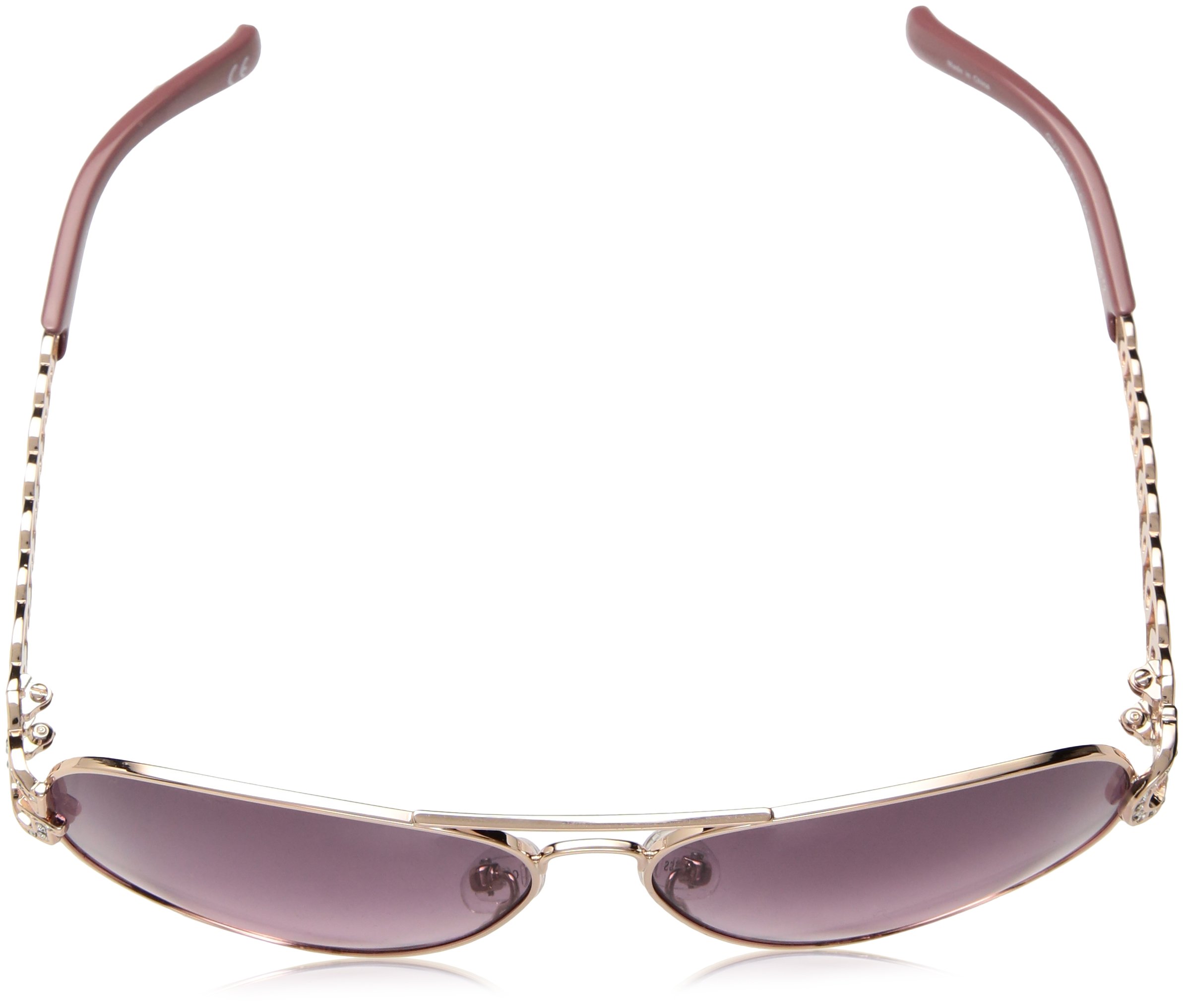 GUESS Women's Metal Aviator Sunglasses, RGLD-45, 63 mm