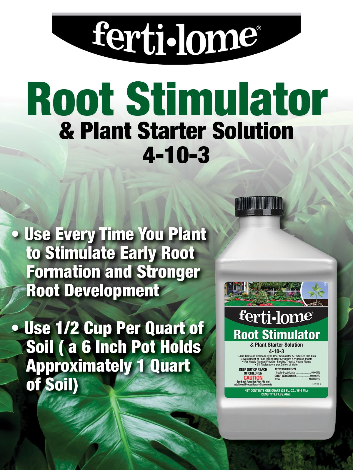 Fertilome (10645) Root Stimulator & Plant Starter Solution 4-10-3 (32 oz)