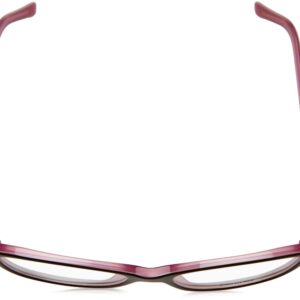 Sferoflex Women's SF1548 Square Prescription Eyewear Frames, Top Plum On Opaline Pink/Demo Lens, 52 mm