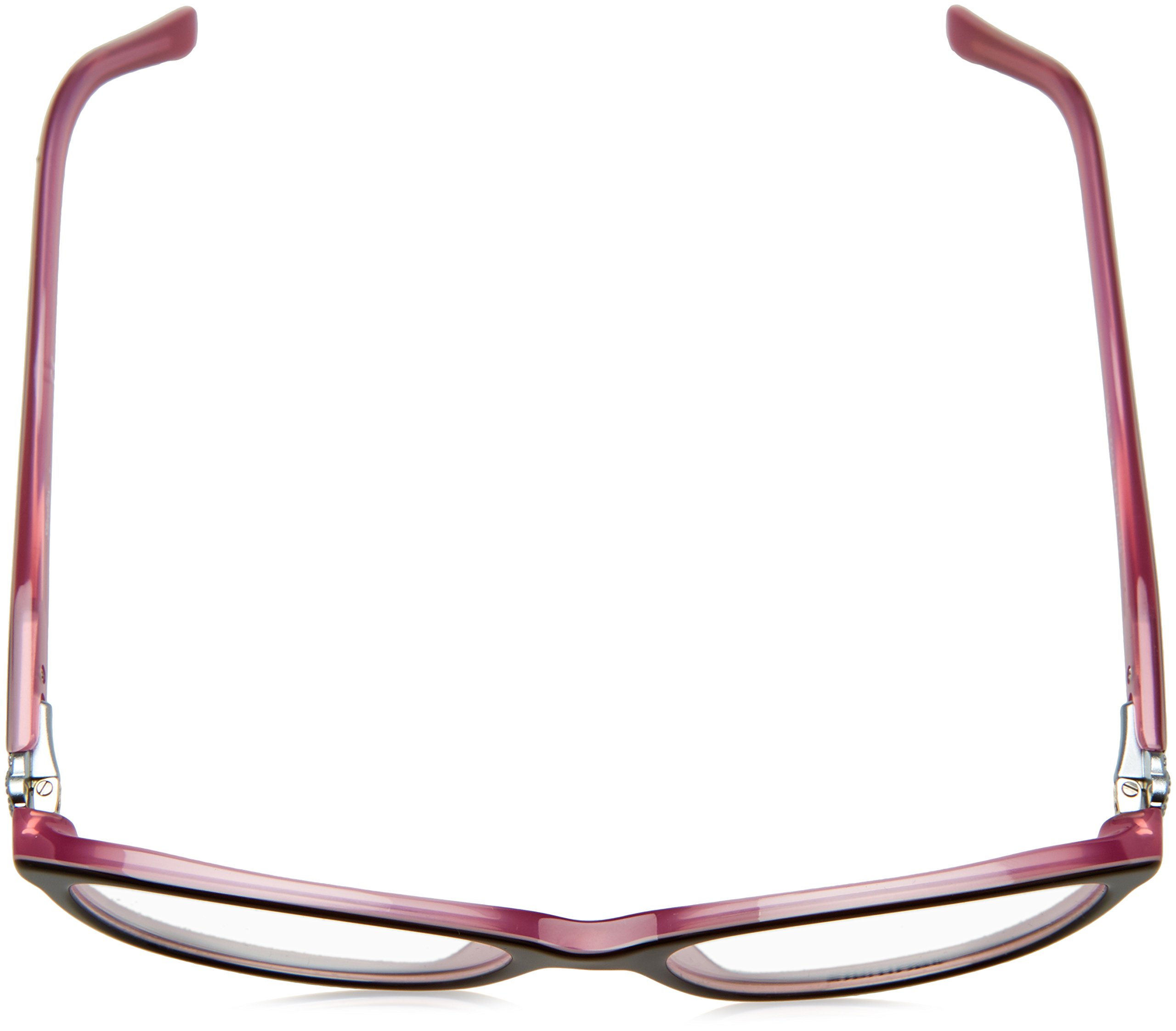 Sferoflex Women's SF1548 Square Prescription Eyewear Frames, Top Plum On Opaline Pink/Demo Lens, 52 mm