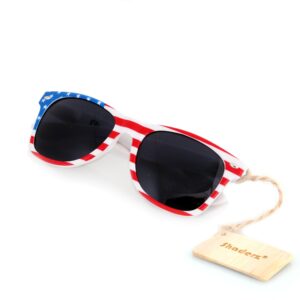 SHADERZ American USA Flag Retro 80's Sunglasses Classic America Patriotic Classic Sunglasses Eyewear