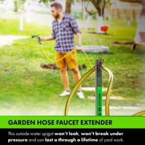 Yard Butler Hose Bib Extender - Easy to Use & Install Garden Watering Tool - Faucet Extender for Easy Lawn Care - Essential Gardening Supplies for Watering