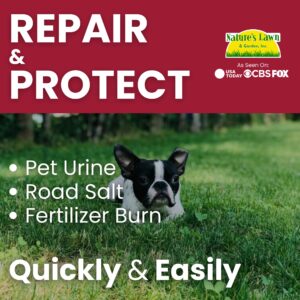 Nature’s Lawn & Garden - Spotless Lawn Dog Spot Aid - Revive and Protect Your Lawn from Dog Urine Burn - Remediate Spills and Road Salt Damage - Pet Safe - 1 Qt w/ Hose-end Sprayer