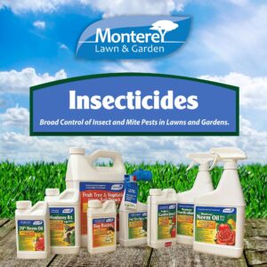 Monterey B.t. - Biological Insecticide for Organic Gardening - 1 Quart Concentrate - Apply Using a Sprayer Following Mix Instructions