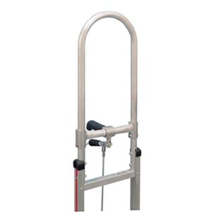 Magliner NPK13CG2C5 Aluminum Paddle Brake Hand Truck, Single Pin Handle, Extruded Aluminum Nose Plate, 10" Microcellular Foam Wheels, 500 lb Capacity, 40" Length, 12" Height, 14" Width, Silver