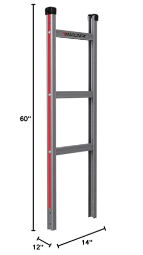 Magliner NPK13CG2C5 Aluminum Paddle Brake Hand Truck, Single Pin Handle, Extruded Aluminum Nose Plate, 10" Microcellular Foam Wheels, 500 lb Capacity, 40" Length, 12" Height, 14" Width, Silver