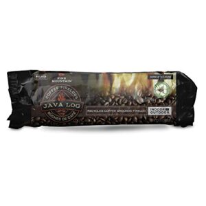 Pine Mountain 4152501471 Java-Log Firelog, 4-Hour Burn Time, Recycled Coffee Grounds, 4 Logs